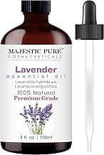Majestic Pure Essential Oil with Glass Dropper - Essential Oils for Diffuser, Aromatherapy, Soap and Candle Making, Lavender Essential Oil, Lavender